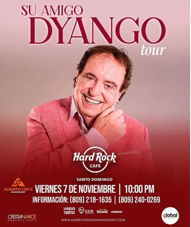 Dyango actuará en Hard Rock Santo Domingo en concierto inolvidable