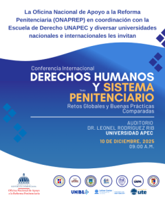 Realizarán conferencia internacional sobre Derechos Humanos y el Sistema Penitenciario
