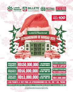 Lotería Nacional anuncia su Extraordinario de Navidad 2025 con más de RD$135 millones en premios