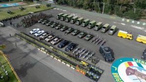 Presidente Abinader entrega equipos militares, vehículos blindados, sistemas de drones y unidades de mitigación de desastres