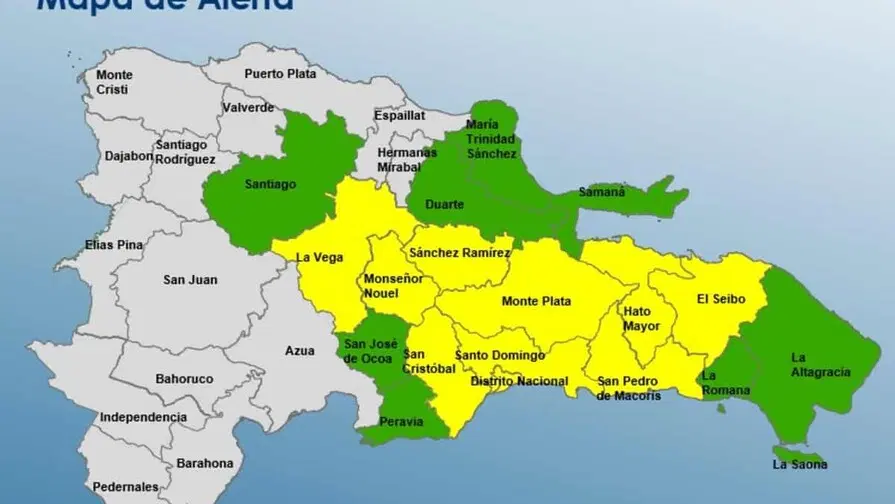 COE mantiene alerta en 18 provincias