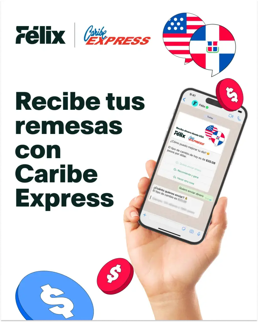 Dominicanos en EE.UU. ya pueden enviar remesas por WhatsApp con Félix Pago