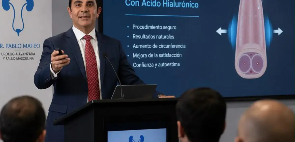El Dr. Pablo Mateo presenta procedimiento de engrosamiento de pene con ácido hialurónico a médicos de diferentes especialidades