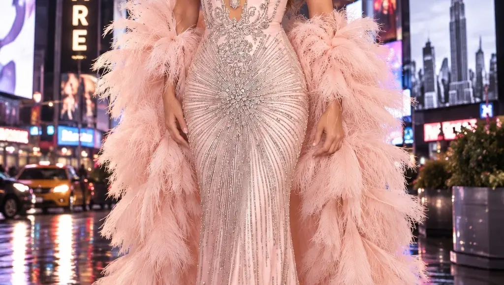 Thalía deslumbra Times Square con un vestido de Giannina Azar y una sorpresa musical