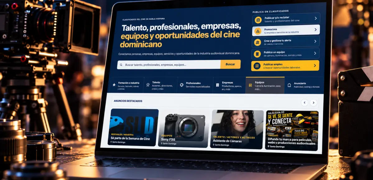 Clasificados de Cine conectará talentos, empresas y oportunidades de la industria audiovisual dominicana